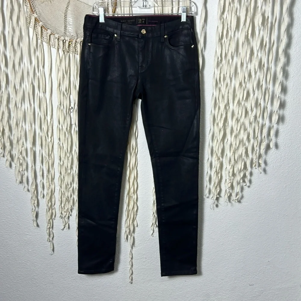 Kate Spade | Broome Street Black Waxed Denim Size 27